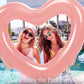 HeySplash Pool Floats  mature-themed Size Heart Inflatable Pool Floatie for Bachelorette Party  Swim Tube Rings  River Lake Beach Floaty  Wedding Bride Valentine Decor  Fun Toy Raft Lounge for Kids  Rose Gold