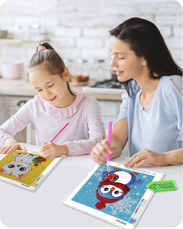 Libfx Diamond Art Kits For Kids 4 Pcs Diamond Art For Kids Girls Boys Beginners Arts And Crafts For Kids Ages 8-12 (Dw-001)