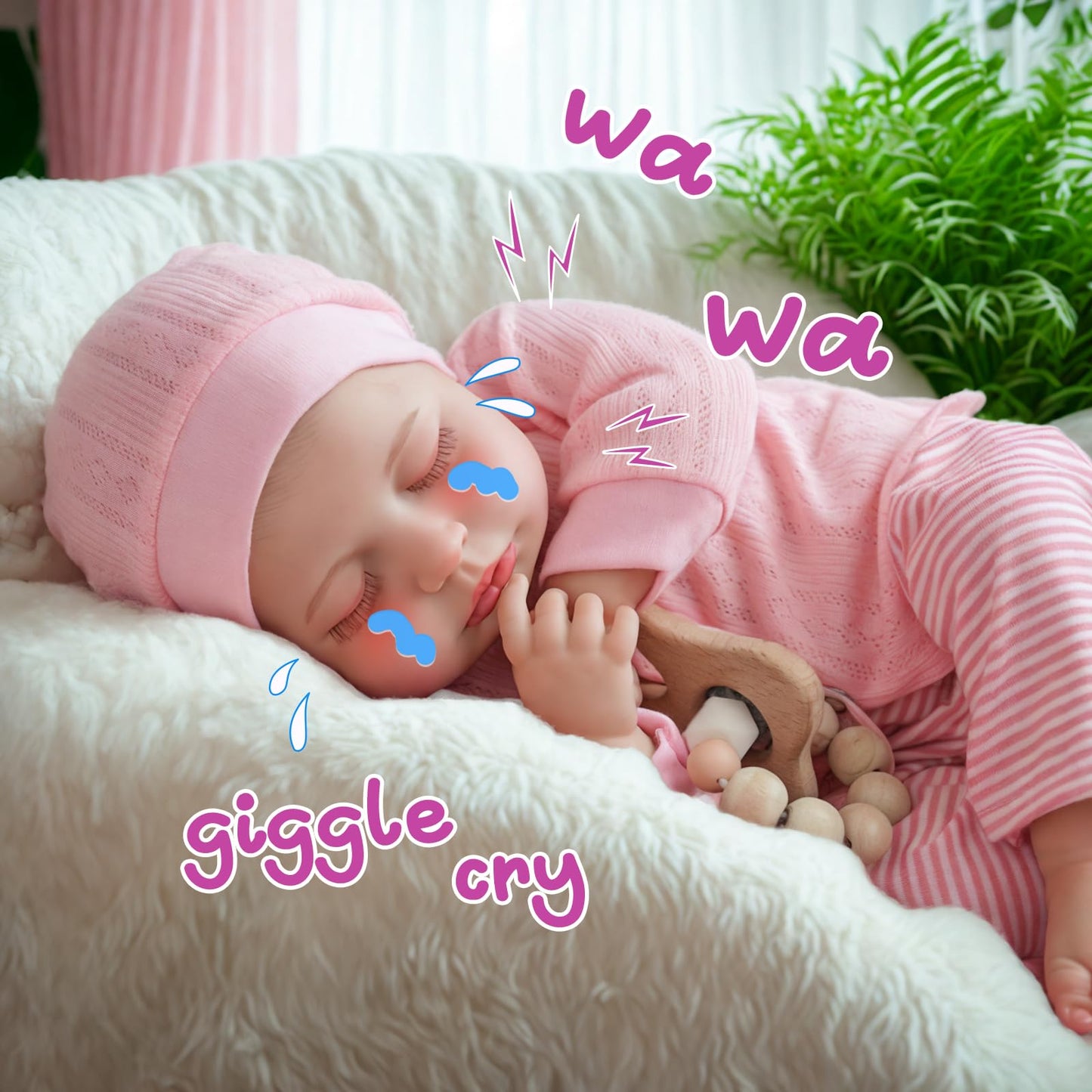 Babeside Realistic Baby Doll With Heartbeat Loulou, 20 Inch Handmade Reborn Baby Dolls Girl With Crying And Babbling Voice, Real Baby Dolls That Look Real For Girls Boys Kids Age 3+