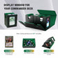 TiMOVO MTG Deck Box - Magnetic Faux Leather Case for 200+ Double-Sleeved Cards, Black/Green with Display & Dice Tray