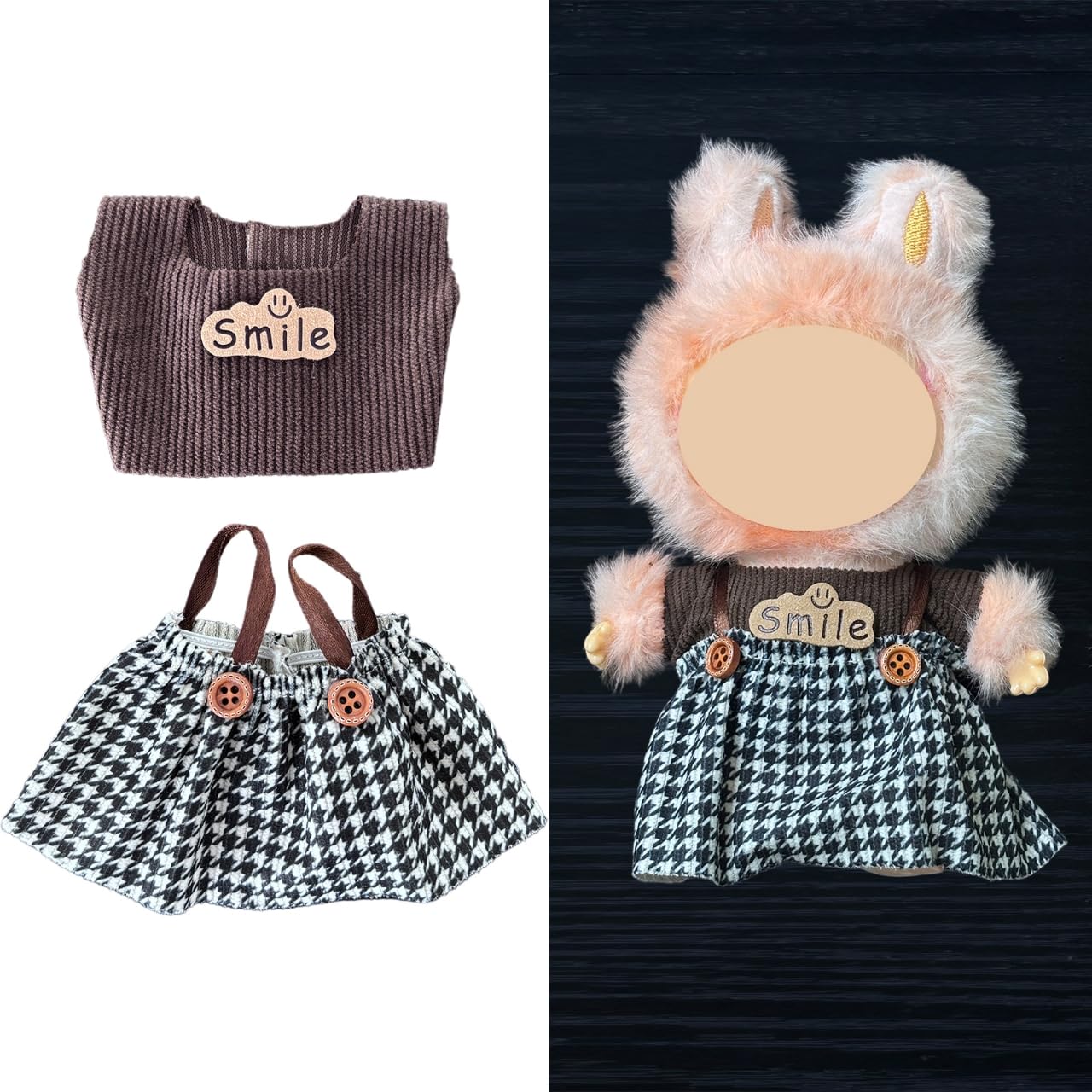 Doll Clothes - Compatible with LBB 5.91-6.7inch(15-17cm) Dolls as Accessories Only  enhanced Dolls Outfit with Accessories  Hand Crocheted Hat  Sweaters  Bag 14