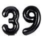 Shopping Time 39 Number Foil Balloons  (32 Inch)  Black