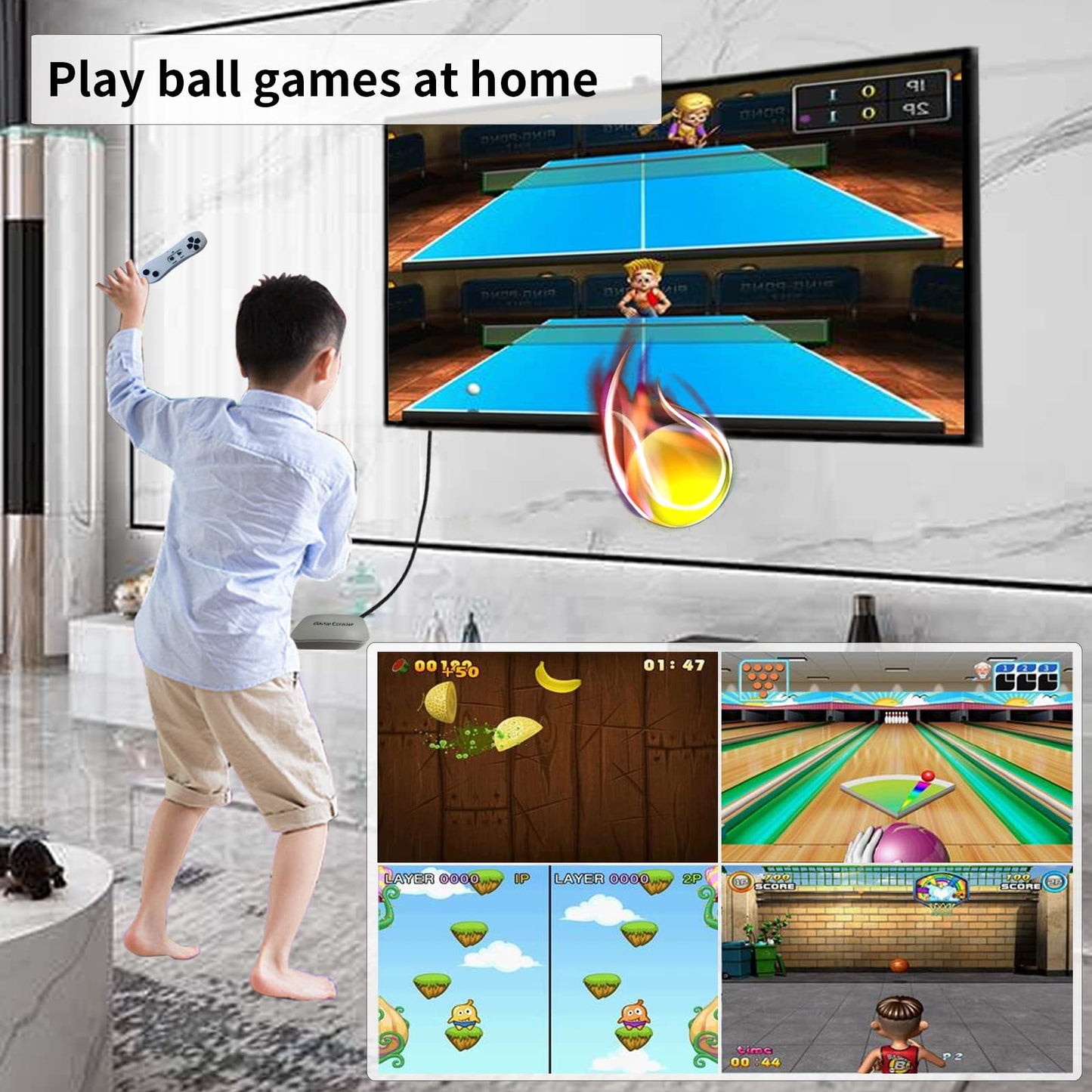 Yrprsodf Tv Game Console Built In 883 Games, 2 Players Retro Video Game Machine With 2.4G Wireless Handheld Gamepad Somatosensory Control,Hd Plug And Play, Kid Adult Interactive&Puzzle Game,Grey