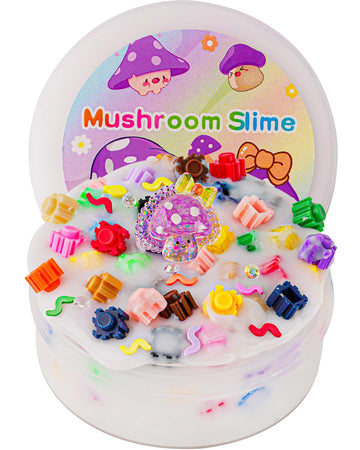 Mushroom Rainbow Bead Slime - Good Stretchy & Non-Sticky Crunchy Sensory Toy, Party Favors For Kids, Girls & Boys Gifts For Birt