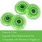 Wiggle Car Polyurethane Replacement Wheels Set Upgrade For Ride-On Toys (Light Green)