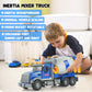 ANJARU Big Cement Mixer Truck Toys Engineering car Lights Sounds,Friction Powered Push car,Go Construction Vehicles Toddlers Boy