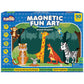 Funtad Magnetic Fun Art Puzzle - Animals|4-In-1 Travel Friendly Educational Toy With Writable Board|50 Magnetic Pieces |Birthday