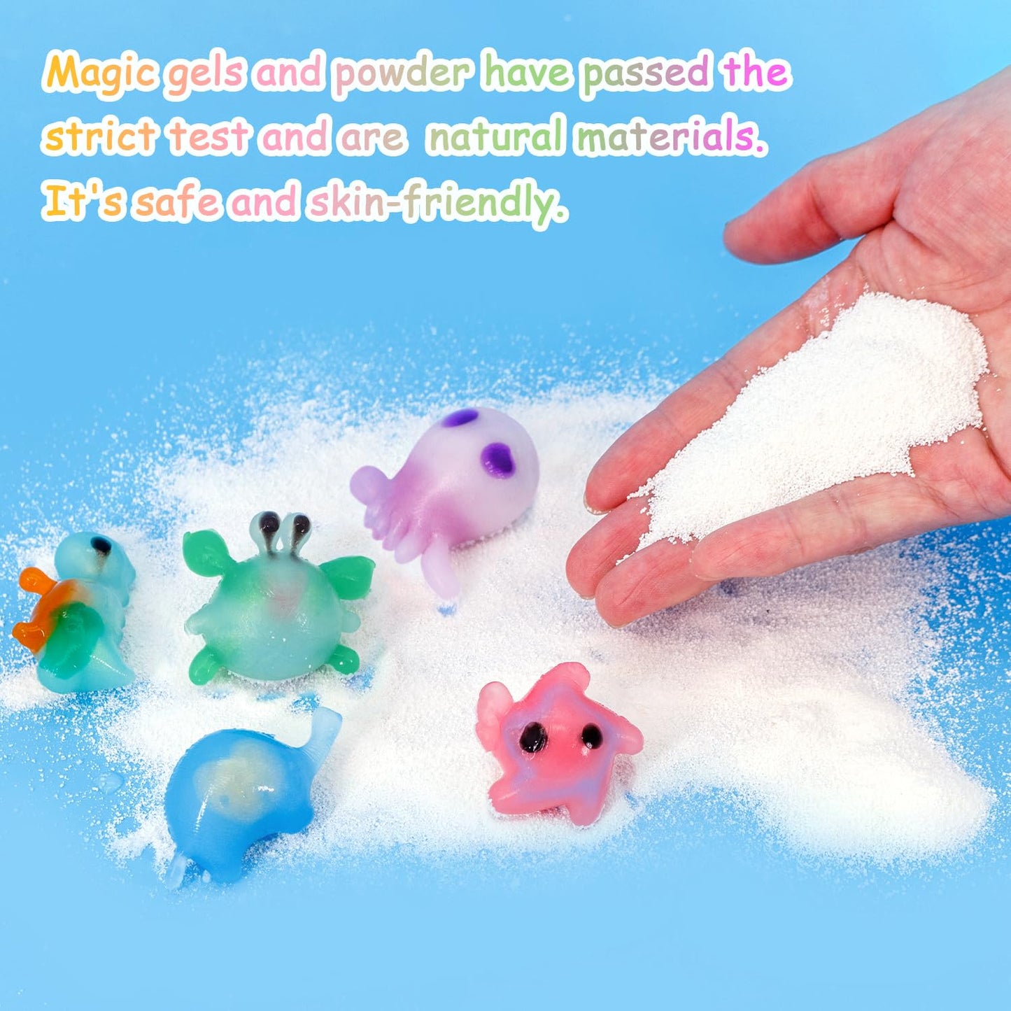 Kiditos Magic Water Elf Toy Kit, Aqua Fairy Water Gel Kit With 10 Magic Gels, 6 Sea Creature Molds. Christmas Gifts, Birthday Gifts, Party Favors, Arts & Crafts Diy Stem For Kids (10 Colors)