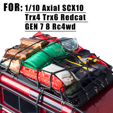 Crawler Car Decoration Mini Luggage Net/Simulation Decorative Package,Luggage,Sleeping Bag,Wood Box,Shovel,Fuel Tanks,Recovery B