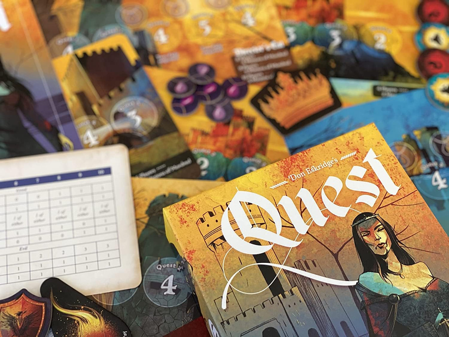 Indie Boards and Cards Quest - Multicolor Cardboard Game Model QUE1IBC