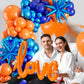 Orange Blue Balloon Garland Arch Kit,Orange And Royal Blue Balloons With Star Foil Balloons For Birthday Decoration Wedding Baby Shower Engagement Diy De