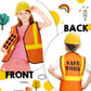 48 Pieces Kids Construction Worker Costume Includes 24 Pcs Construction Hats And 24 Pcs Construction Vests For Kids Birthday Par