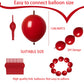Adido Eva Link Balloons Dark Red 12 Inch Latex Quick Linkale Balloon 80 Pcs For Birthday, Halloween, Christmas, Party Festival D