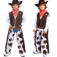 Togrop Cowboy Costume For Boys 5Pcs Set Kids Dress Up Birthday Halloween Party Cosplay 8-10 Years
