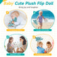 Double-Sided Flip Plush Toy,Reversible Stuffed Animal Mood Plush Flip Show Your Mood At All Times (Angel)