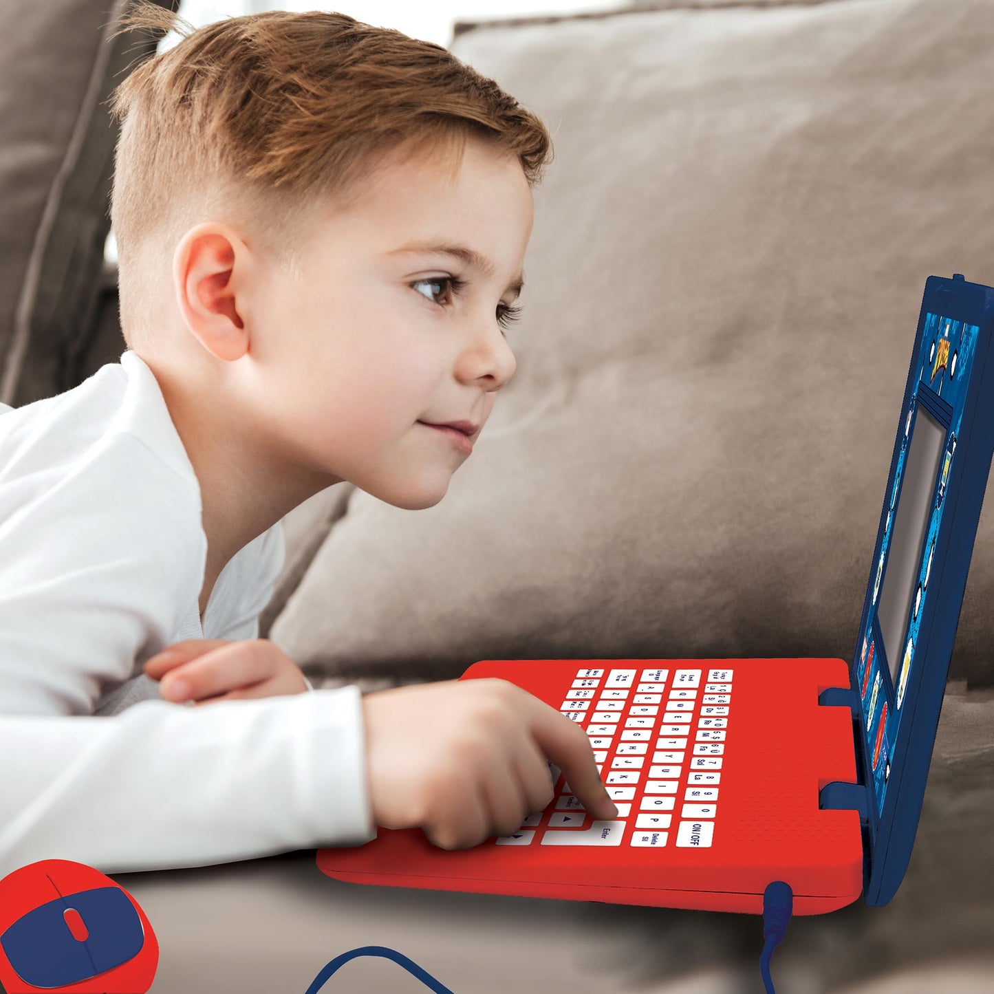 Lexibook, Spider-Man, Bilingual and Educational Laptop Spanish/English, Toy for Children, 170 Activities to Learn, Play Games an