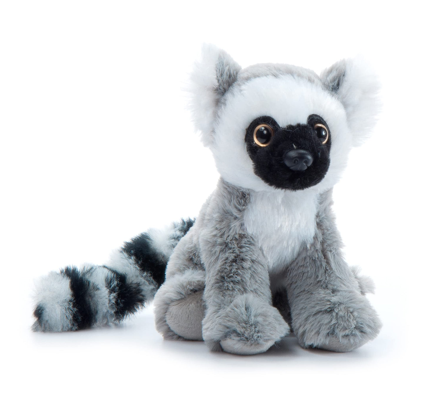 The Petting Zoo Ring-Tailed Lemur Plush Toy, 6 in Grey Stuffed Animal, Model 421033, Perfect Gift for Kids