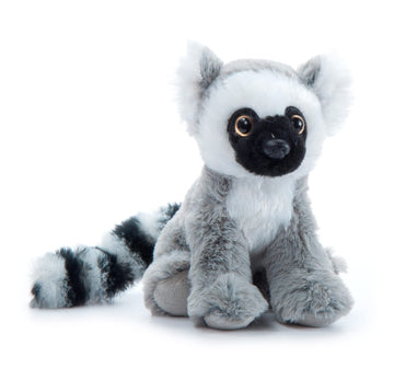 The Petting Zoo Ring-Tailed Lemur Plush Toy, 6 in Grey Stuffed Animal, Model 421033, Perfect Gift for Kids
