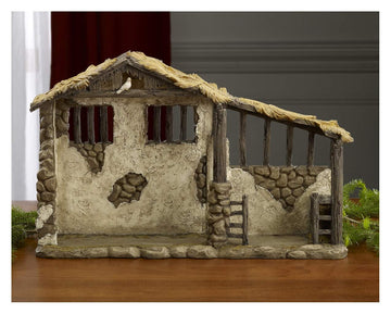 Christmas Nativity Lighted Stable For 14' Nativity Set