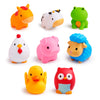 Munchkin Baby Bath Toy Squirts, Farm Animals, 8 Count, Mixed Materials, Model 43822