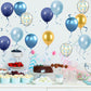 Biapian 60 Pcs Dark Blue Gold Balloons, 12 Inch Latex Balloons For Party Decorations, Unisex Unique Blue Gold Confetti Balloons,