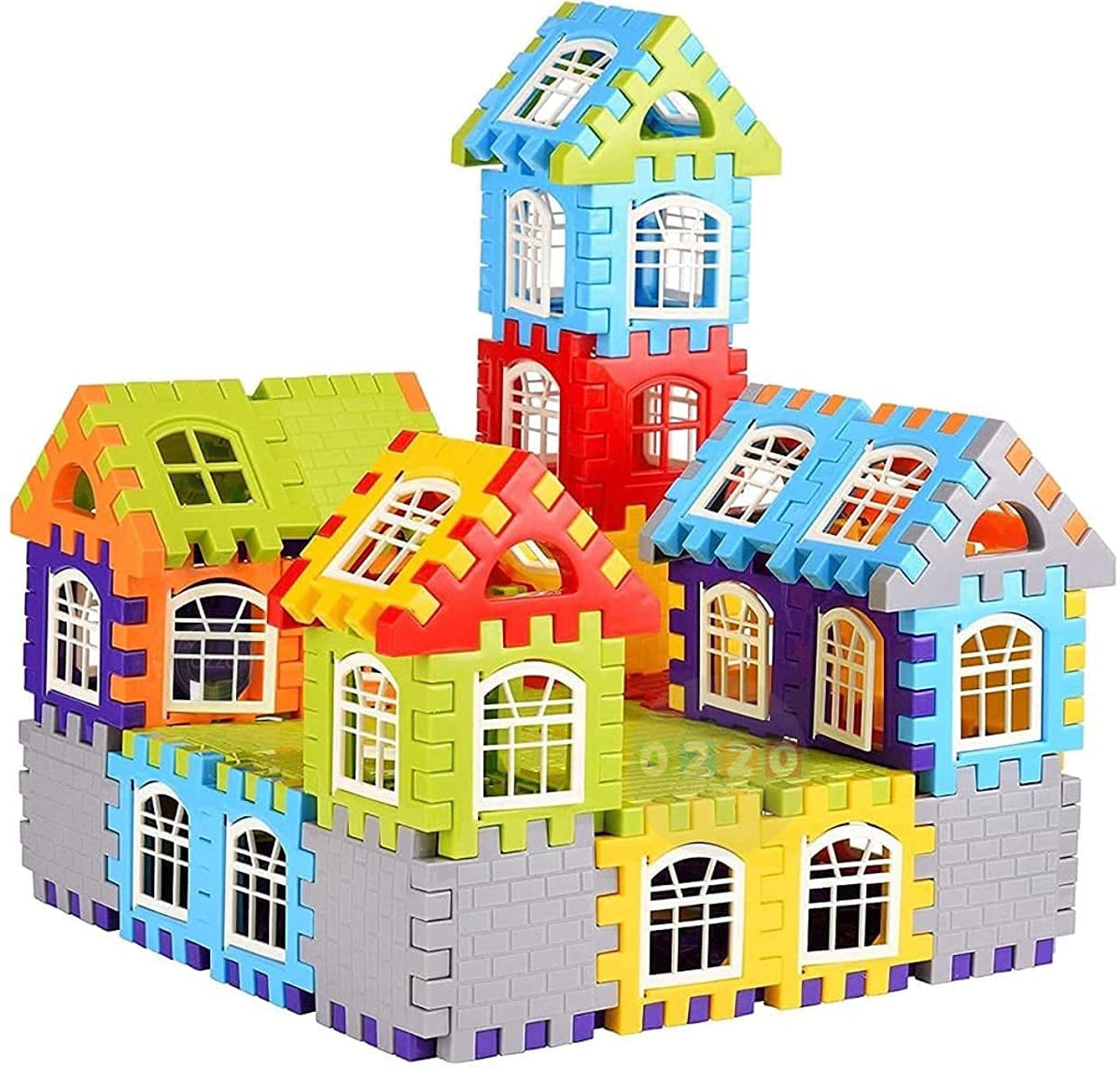 Kiti Kits Educational Play And Learn Plastic Building Block Set (House Interlocking)