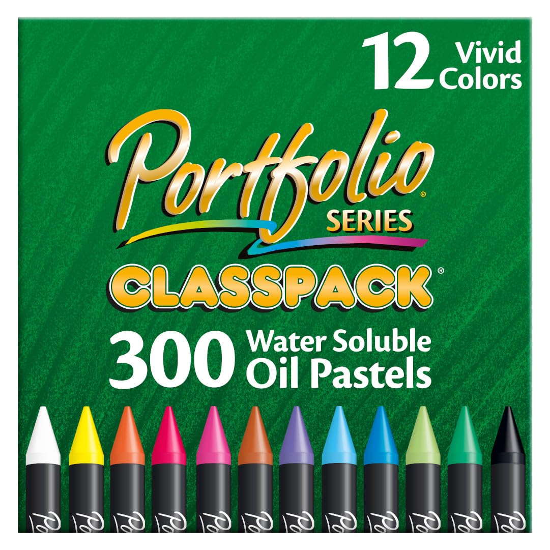 Crayola Oil Pastels Classpack, School Supplies, Water Soluble, 12 Assorted Colors, 300Count