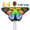Sunlisky Kids Butterfly Wings Costume for Girls Fairy-Wings Mask Party Favors Gifts (Rainbow sets)