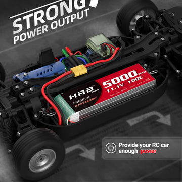 HRB 3S 5000mAh Lipo Battery XT60 100C 11.1V RC Lipo Battery Compatible with RC Car RC Plane RC Truck RC Boat (2packs)