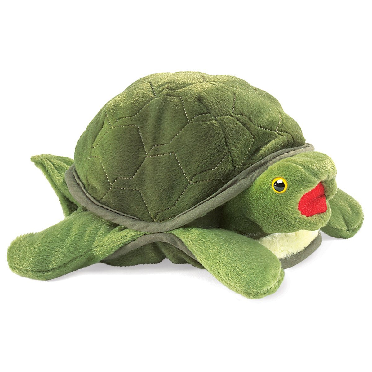 Folkmanis Baby Turtle Hand Puppet Green, 1 Ea