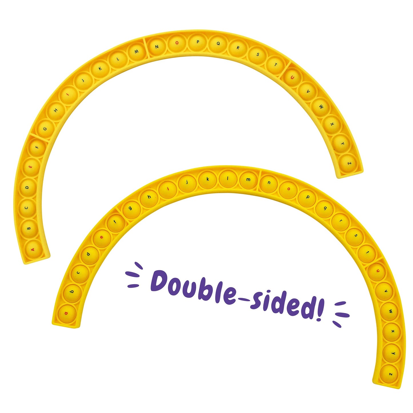 Junior Learning Alphabet Arc Bubble Board, Double-Sided, Ages 4-7, Medium, Multi, Model JL681, Silicone Material