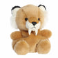 Aurora Adorable Palm Pals Ash Saber Tooth Tiger Stuffed Animal - Fun Collectible Plush for Kids and mature-themed Collectors - Perfect for Decorating Rooms and Birthday Gifts - Brown 5 Inches