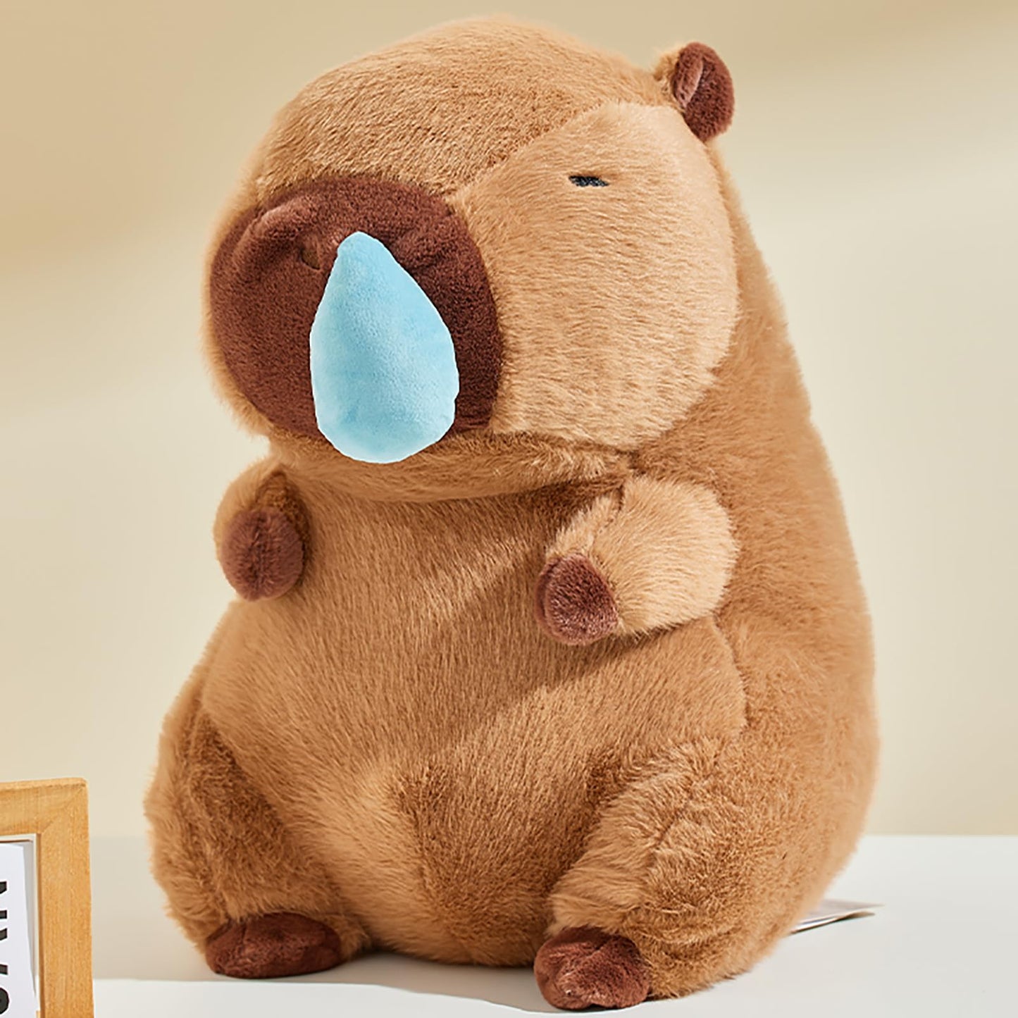 usmikeys Cute Capybara Plush Toy, Soft Stuffed Doll with Snot-Pulling Fun, for Kids