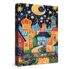 Colorful House Puzzles for Adults 1000 Pieces, Art Pretty City Jigsaw Puzzles, Beautiful Fantasy Moon Puzzles