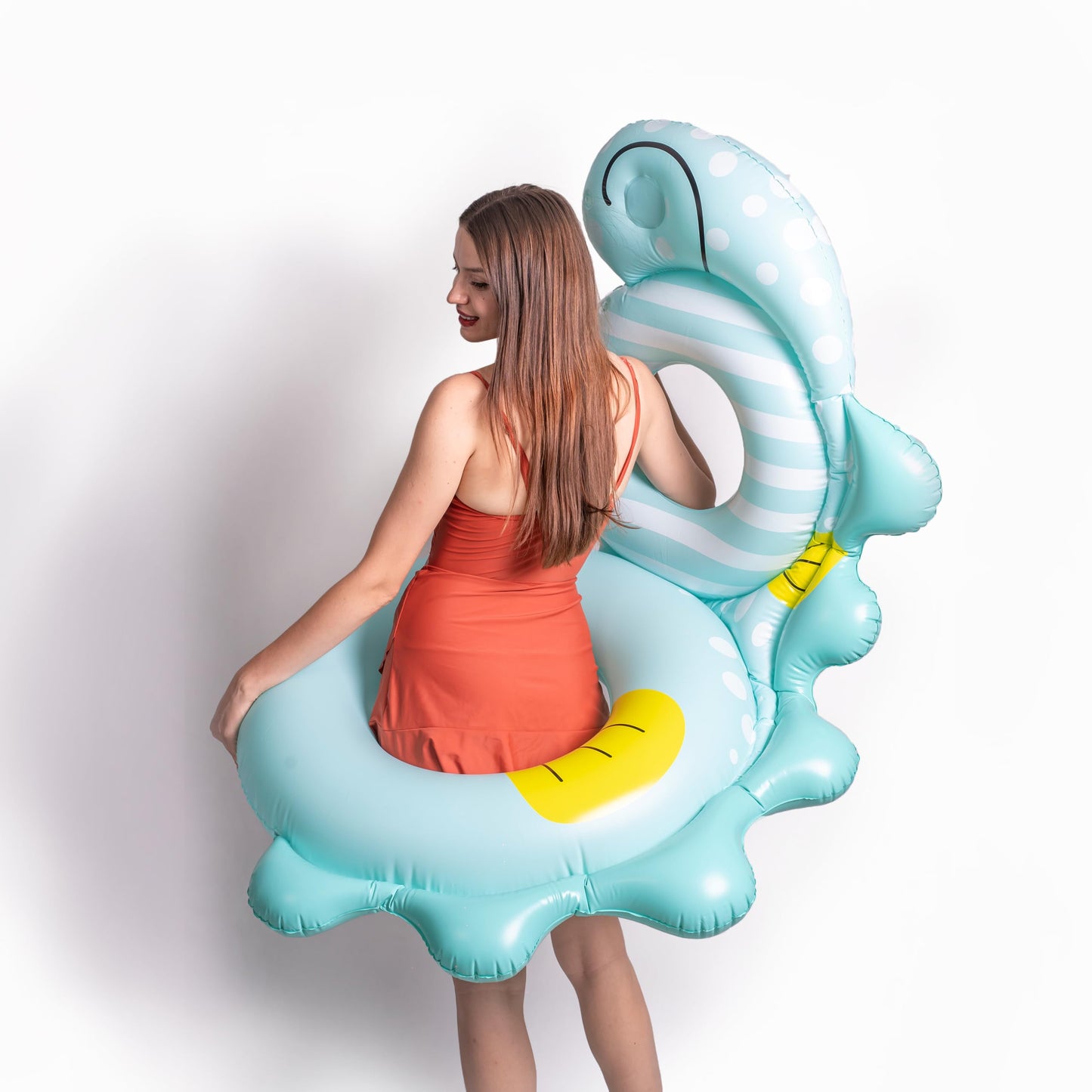 Inflatable Sea-Horse Pool Float, Swimming RNG, 2 Person Inflatable Swimming Ring, Party Float Decorations, Swimming Tube Floaty 