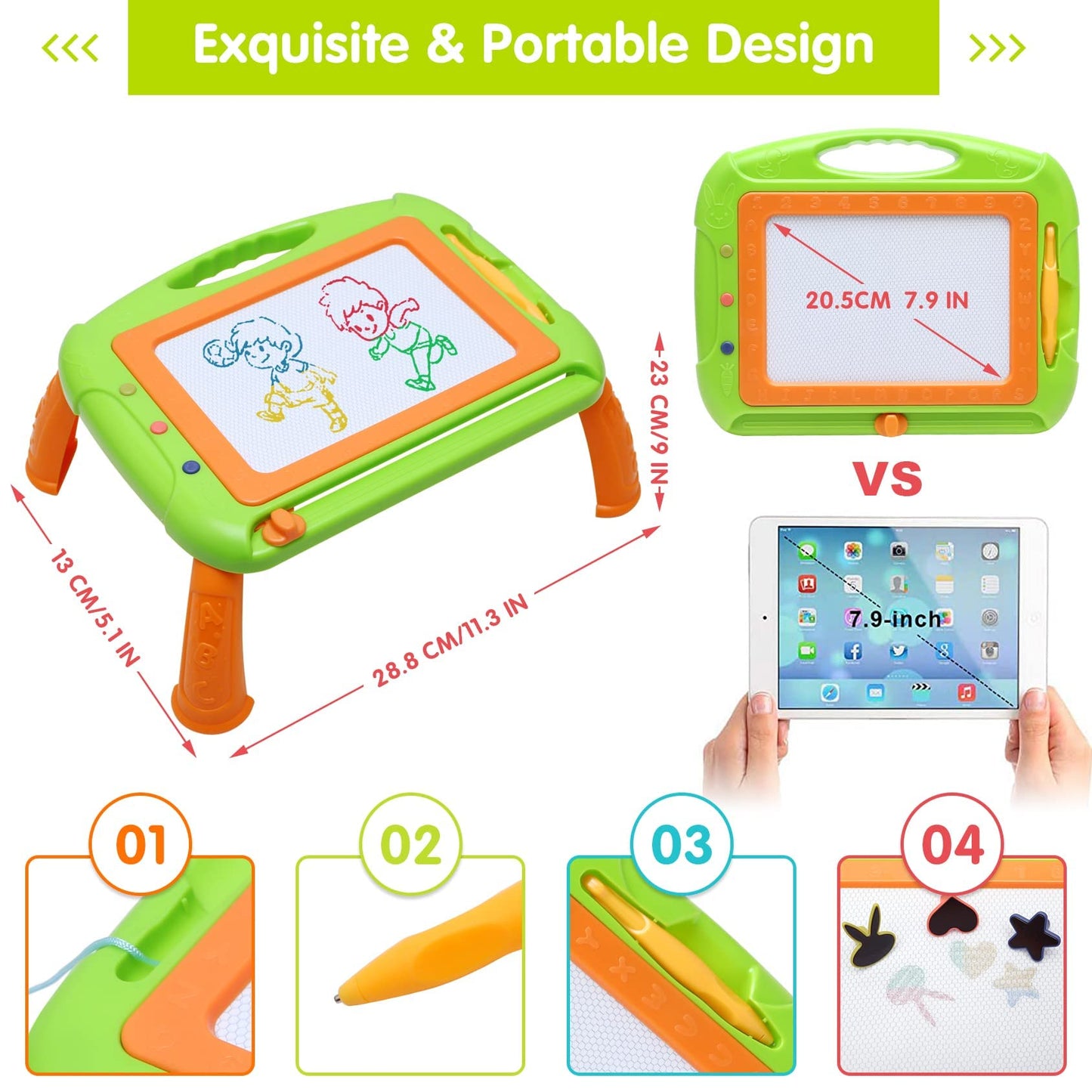 Toddler Girl Boy Toys,Magnetic Drawing Board Toddler Toys For 1-2 Year Old Girls Boys,Doodle Board Kids Toys For 1 2 3 Year Old