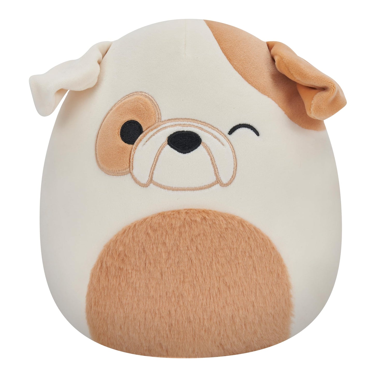 Squishmallows Brock The Bulldog Plush Toy - 8 inch, Ultra Soft Polyester, Winking Design