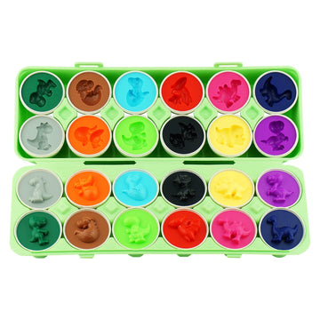 Dimple 12 Dinosaur Egg Matching Toy Play Matching Eggs Easter Toy W/Holder - Egg Toys For Toddlers Stem Egg Toys - Colors & Shapes Recognition For Kids -Educational Color Sorting Toy