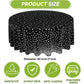 Newwiee 3 Pcs Round Dot Tablecloth 84 Inch Plastic Table Cover Dots Confetti Tablecloths for Halloween Fall Thansgiving Wedding