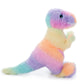 The Petting Zoo T-Rex Stuffed Animal Plush Toy, 12 inch, Multi, Made from Recycled Materials, Model 421802
