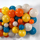 Yellow Orange Balloon Arch Kit, Blue Yellow Orange Balloon Arch Garland Kit With Lemon Yellow, Orange And Teal Blue Balloons, Ye