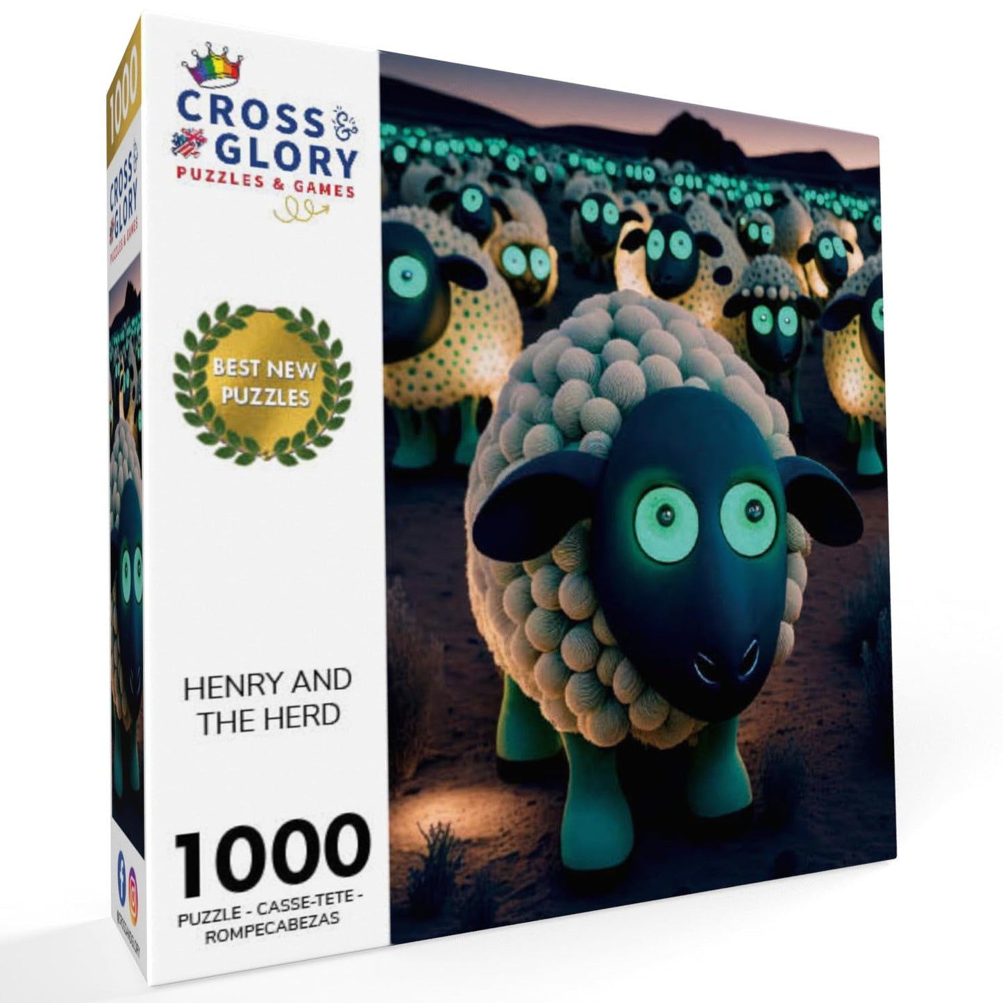 Cross & Glory 1000 Piece Jigsaw Puzzle - Henry and The Herd, Large, Vibrant Quality Cardboard, Ideal for Adults & Kids 12+