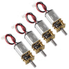 XIITIA 4pcs DC 3V-6V Mini N20 Gear Motor Slow Speed Full Metal Gearbox with Terminal for Smart Car DIY RC Toys
