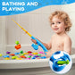 Magnetic Fishing Game Toys For Kids Toddlers 3-5 4-8, Water Table Bathtub Toys With Pole Rod Net Plastic Floating Fish, Water Ba