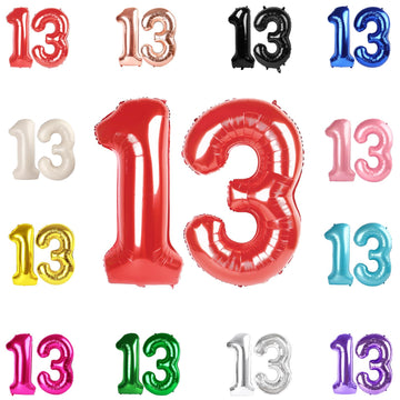13 Balloon Number, Red Number 13Th 31Th Birthday Balloons 40 Inch, 13 Or 31 Years Old Red Birthday Decorations For Boys Girls, 1