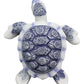 Ebros Terracotta Blue And White Feng Shui Celestial Sea Turtle Statue 4.5' Wide Talisman Of Stability And Fortune Lucky Tortoise Figurine Decorative Zen Turtles Tortoises