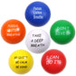 Toaob Motivational Stress Balls For Kids And Adults 6 Pack Stress Relief Balls Squeeze Balls 2.5 Inch Colorful Foam Balls For Ha
