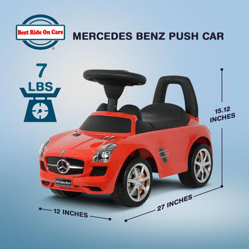 Best Ride On Cars Mercedes Benz Push Car, Red