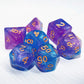 Creebuy Dnd Dice Set Blue Purple Glitter Dice For Dungeon And Dragons D&D Rpg Role Playing Games Table Games Polyhedral Dice