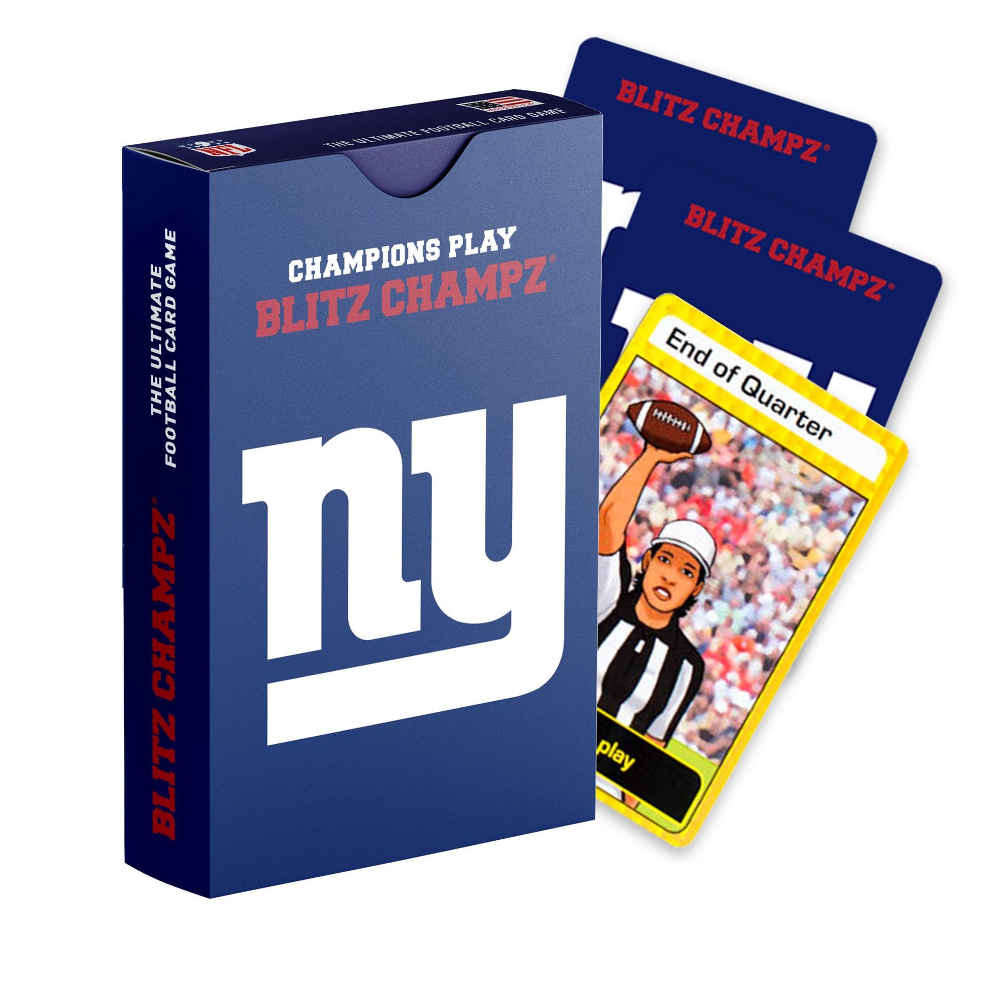 Blitz Champz New York Giants - Official NFL Playing Cards & New York Giants Gifts for Men & Women, Fun Travel Card Games for Adu